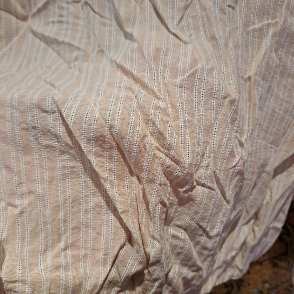 Crossover cropped striped shirt 100% Cotton - Picture 2 of 12